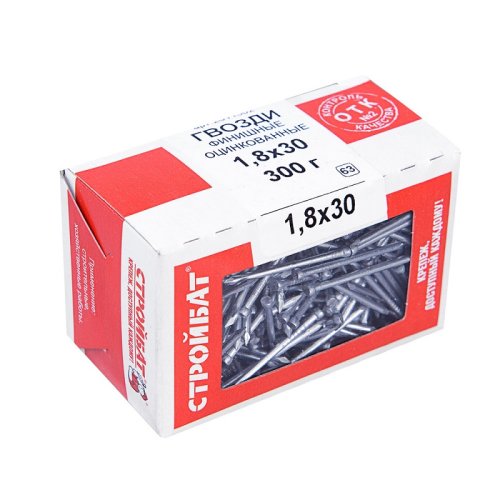 Гвозди финишные оцинкованные Стройбат 1,8х30 (0,3 кг)  картинка